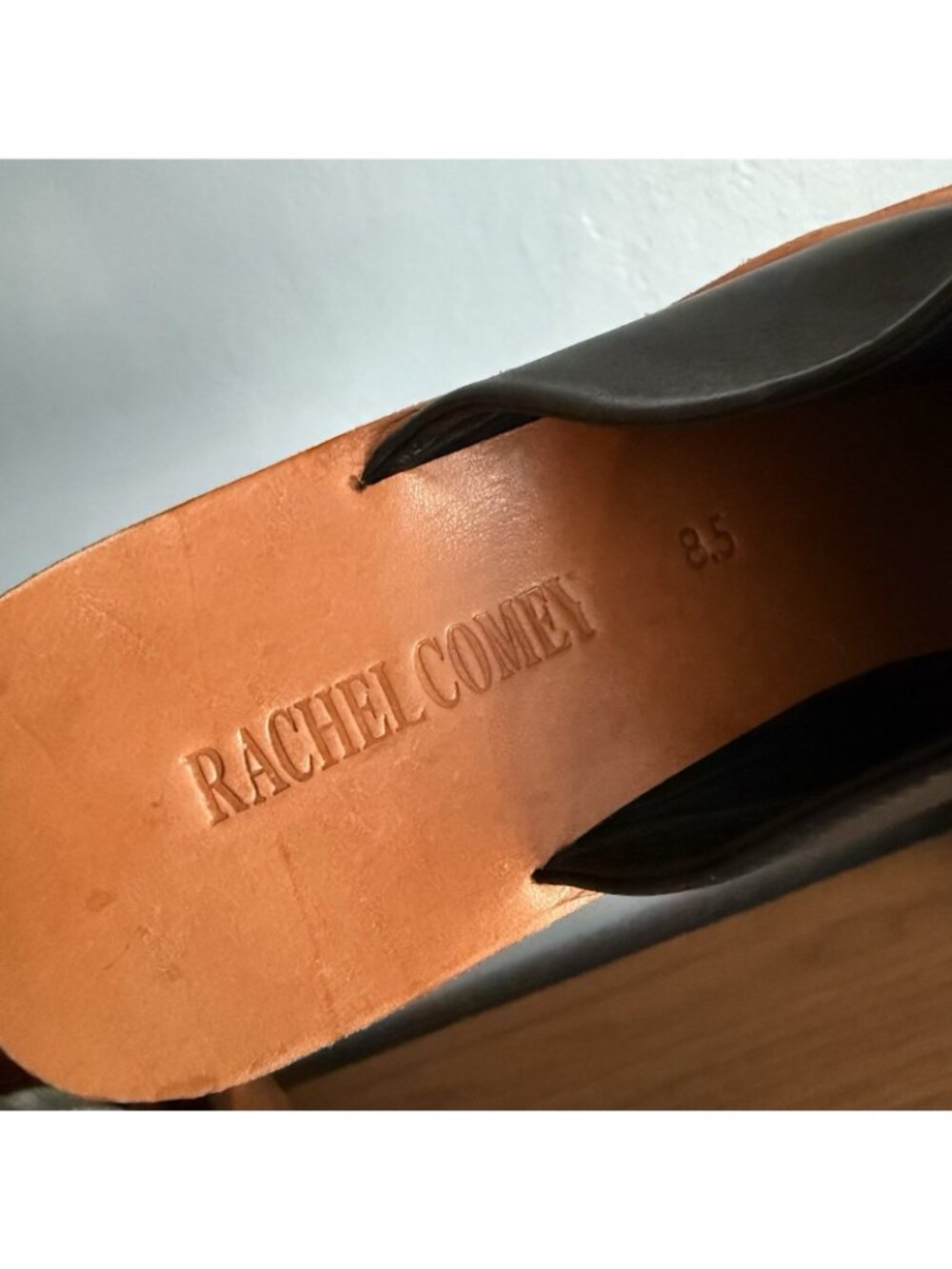 Rachel Comey Lyell Leather Wedge Slide Sandals - Picture 9 of 10